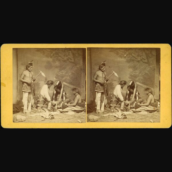 Stereoview Julius Meyer Depicts a Scalping